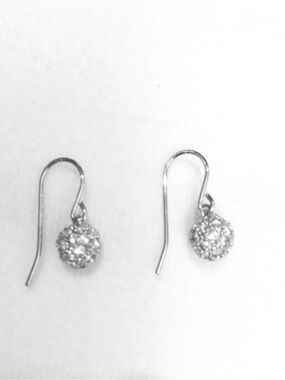 Sterling silver ball drop earrings with Swarovski crystals
